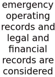 Emergency Operating Records And Legal And Financial Records Are Considered